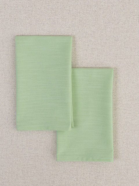 

The Yellow Dwelling Set Of 2 Green Solid Cotton Table Napkins