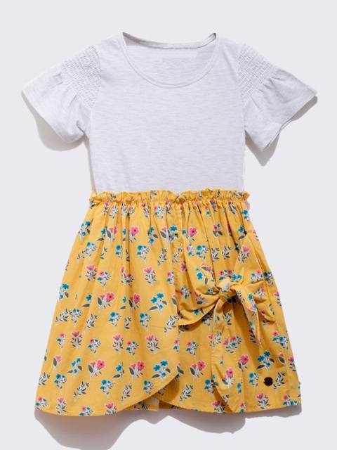

UNDER FOURTEEN ONLY Yellow & White Floral Dress