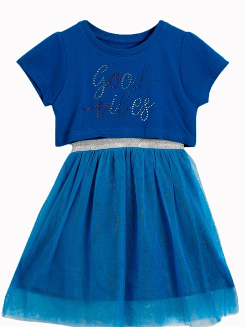 

UNDER FOURTEEN ONLY Navy Blue Embellished Dress