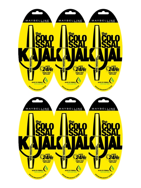 

Maybelline New York Set of 6 Colossal Kajal 24HR - Deep Black