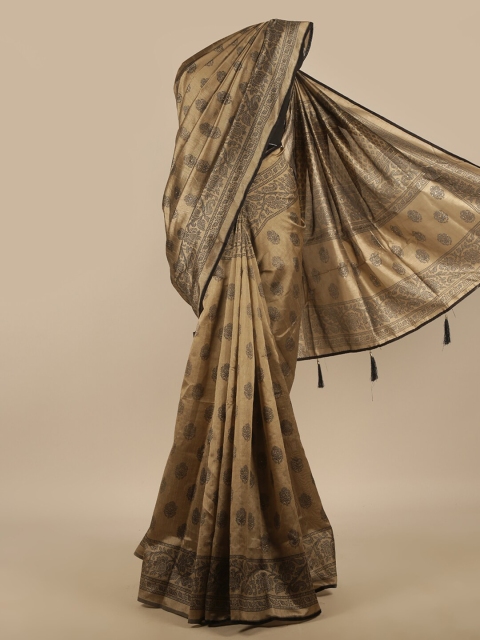 

Pothys Beige & Black Ethnic Motifs Saree