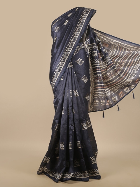 

Pothys Grey & Beige Ethnic Motifs Printed Saree