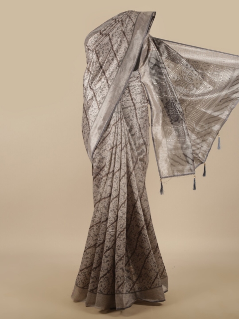 

Pothys Grey Floral Saree