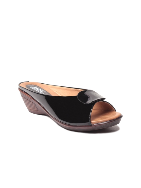 

MSC Black Wedge Peep Toes