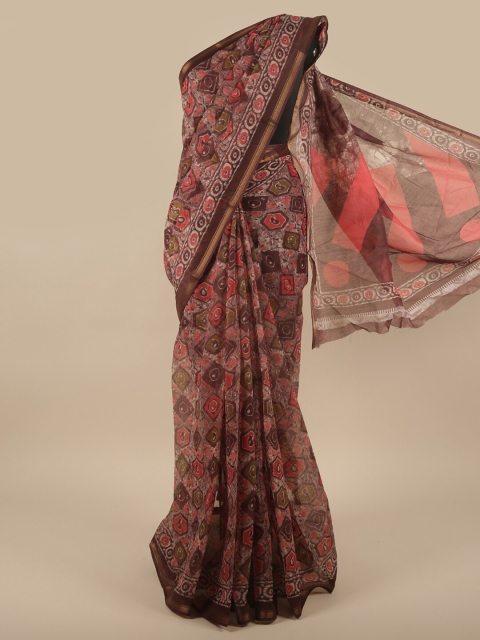 

Pothys Mauve & Red Printed Cotton Blend Saree