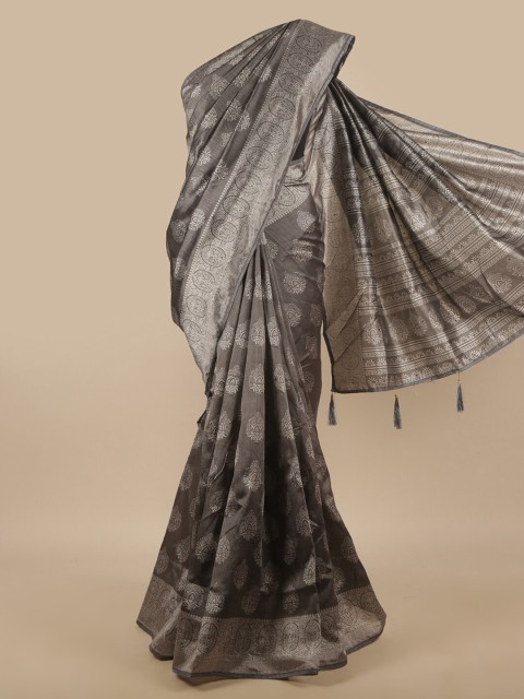 

Pothys Grey & White Ethnic Motifs Saree