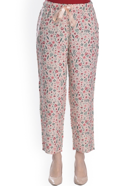 

Style SHOES Women Pink Floral Printed Lounge Pants