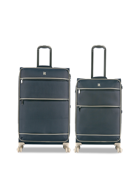 

IT luggage Set of 2 Grey Solid Soft-Sided Trolley Bags