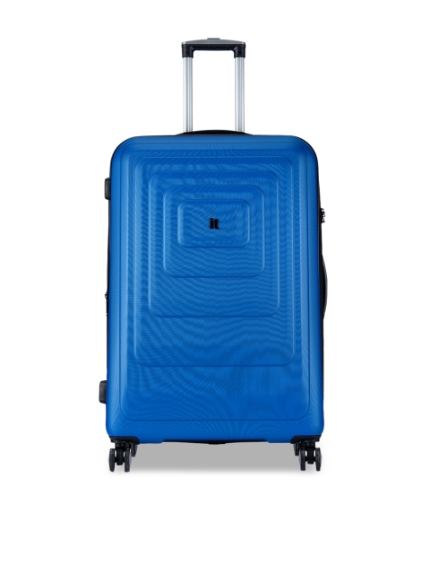 

IT luggage Blue Solid Hard-Sided 360-Degree Rotation Cabin Trolley Bag