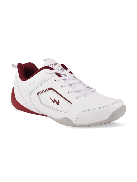 

Campus Men White& Maroon Mesh Running Shoes