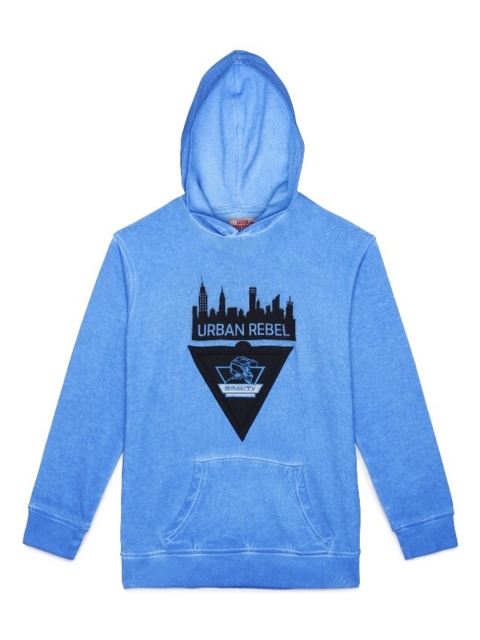 

UNDER FOURTEEN ONLY Boys Blue Printed T-shirt