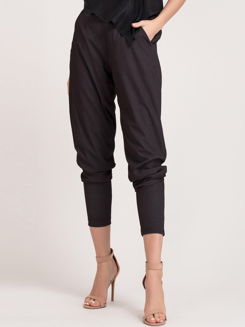 

SHAYE Women Black Jodhpuri Trousers