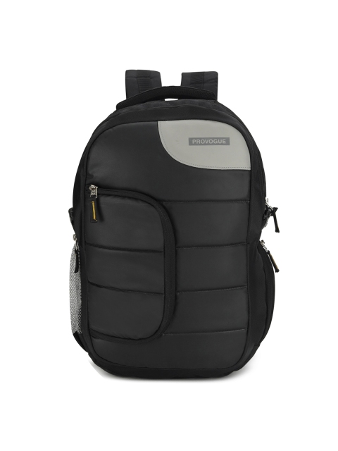 

Provogue Unisex Black Colourblocked Backpack with Reflective Strip