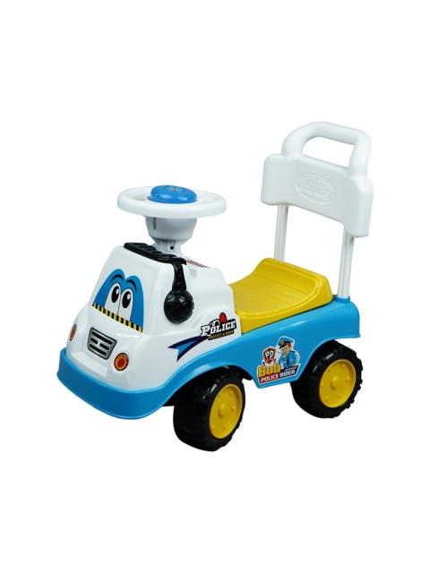 

UNITED AGENCIES Kids Yellow & White BOB Police Rider Ride-On Toy