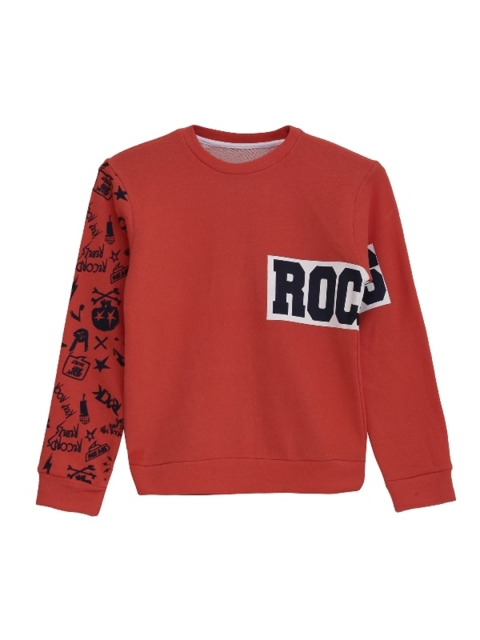 

UNDER FOURTEEN ONLY Boys Rust & Black Printed T-shirt