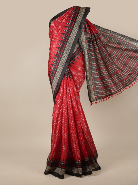 

Pothys Red & White Printed Saree