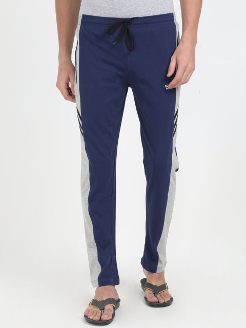 

Genx Men Navy Blue Pure Cotton Slim-Fit Lounge Pants