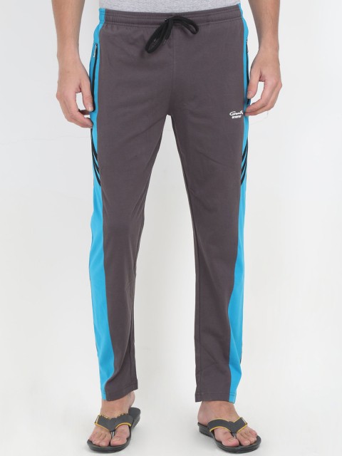 

Genx Men Grey & Blue Colourblocked Pure Cotton Lounge Pants