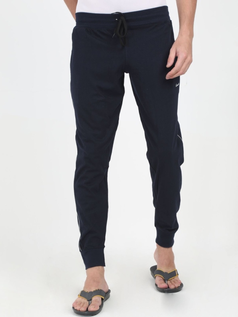 

Genx Men Navy Blue Solid Pure Cotton Lounge Joggers