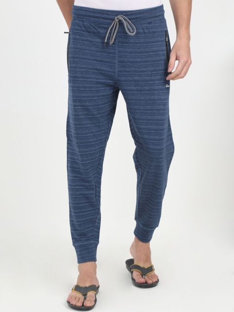 

Genx Men Blue Striped Pure Cotton Lounge Pant