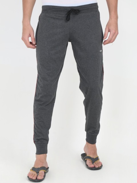 

Genx Men Black Solid Pure Cotton Lounge Joggers