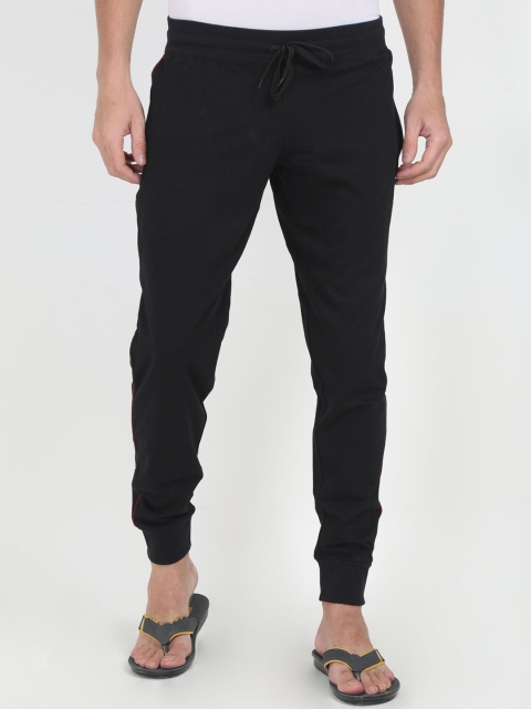 

Genx Men Black Solid Cotton Lounge Joggers