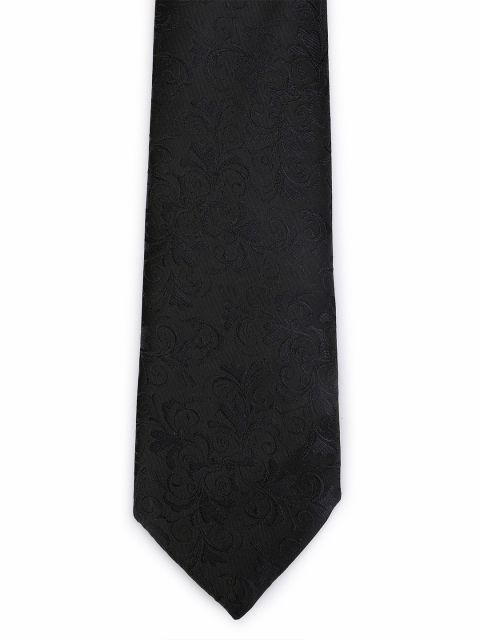 

Calvadoss Men Black Woven Design Broad Tie
