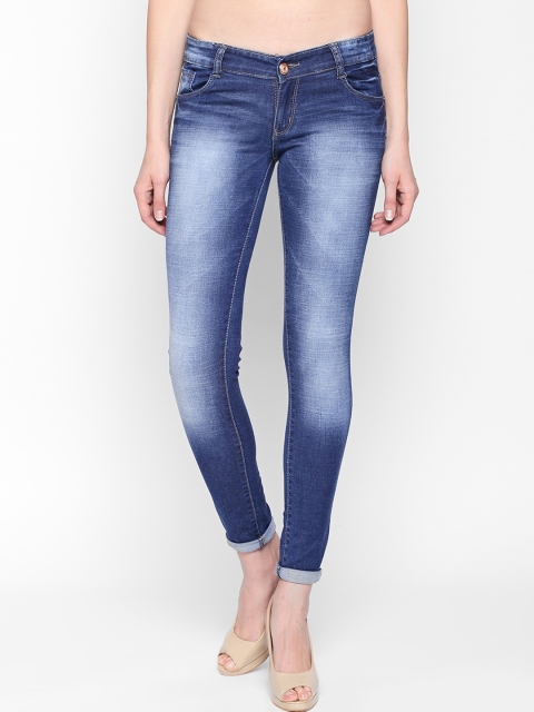 

fungus Women Blue Slim Fit Heavy Fade Stretchable Jeans