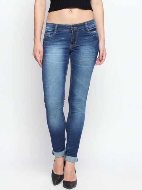 

fungus Women Blue Slim Fit Heavy Fade Stretchable Jeans