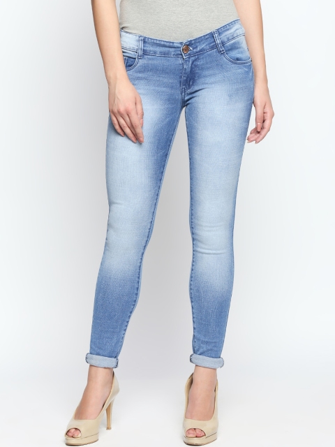 

fungus Women Blue Slim Fit Heavy Fade Stretchable Jeans