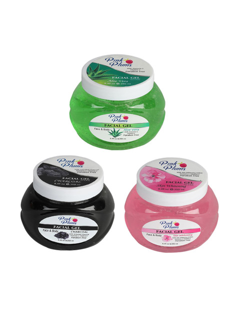 

Pink Plums Aloevera & Charcoal Skin Whitening Face & Body Facial Gel, Multi