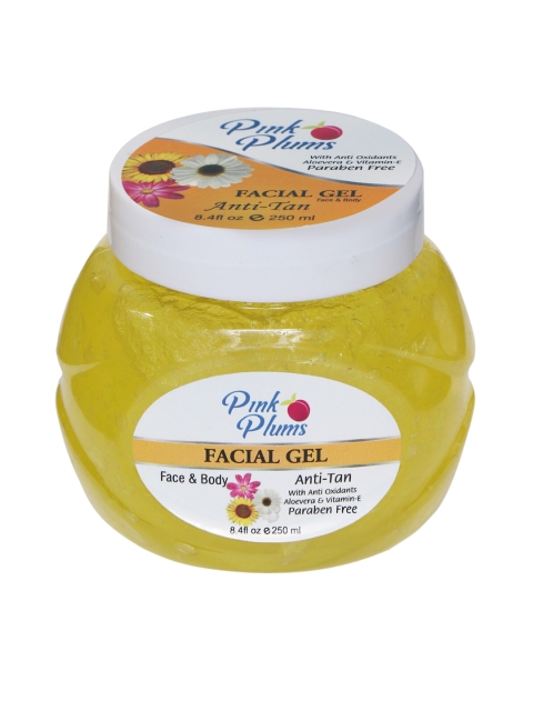 

Pink Plums Paraben Free Anti-Tan Face & Body Facial Gel- 250ml, Yellow
