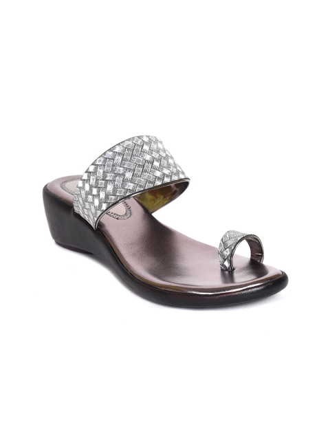 

Ajanta Women Silver-Toned Comfort Sandals