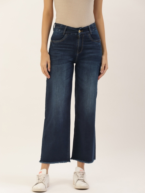 

Monte Carlo Women Blue Straight Fit Mid-Rise Light Fade Stretchable Jeans