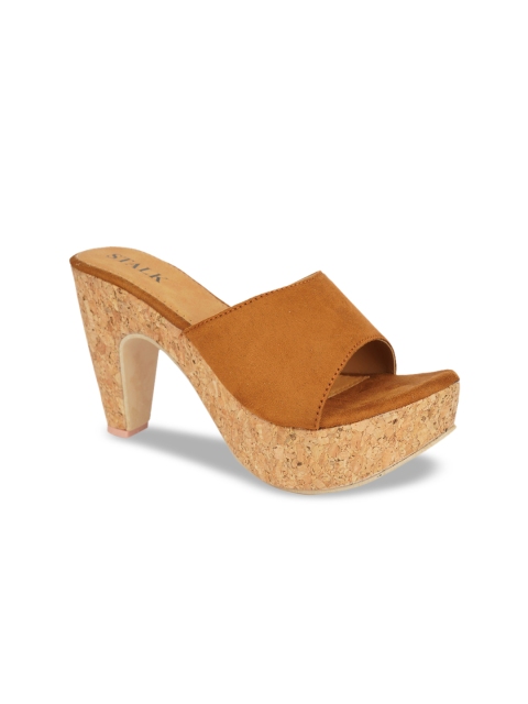 

STALK Brown Peep Toes Heels