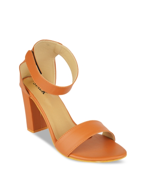 

STALK Brown & Beige Block Peep Toes