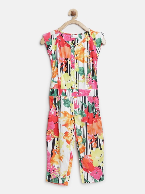 

Peppermint Girls Multicoloured Printed Jumpsuit, Multi