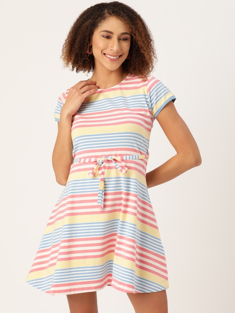 

Monte Carlo Women White & Pink Striped Tunic