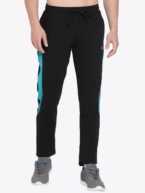 

Genx Men Black Solid Pure Cotton Track Pants