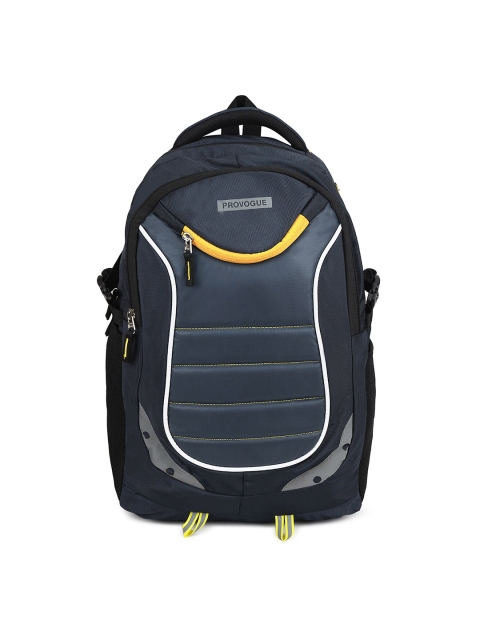 

Provogue Unisex Blue & Grey Colourblocked Backpack with Reflective Strip