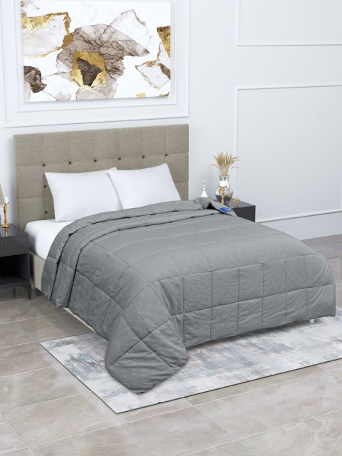 

BOMBAY DYEING Grey Solid Heavy Winter 500 GSM Double Bed Quilt