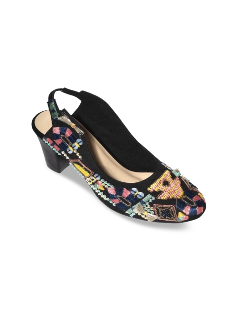 

PAIO Black Block Block Pumps