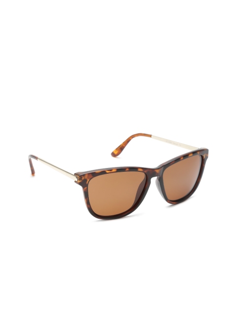 

Daniel Klein Unisex Printed Polarised Square Sunglasses DK3084, Brown