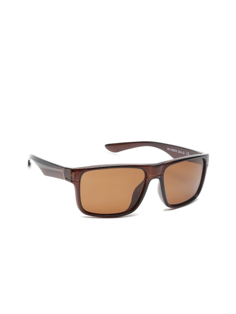 

Daniel Klein Unisex Polarised Rectangle Sunglasses DK3093-COL2, Brown