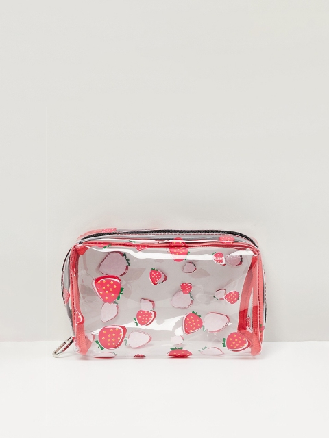 

max Women Red & White Abstract Printed PU Zip Around Wallet