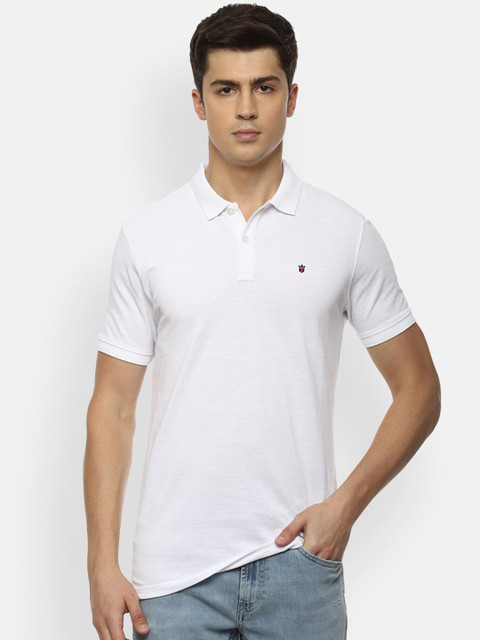 

Louis Philippe Sport Men White Polo Collar Slim Fit T-shirt