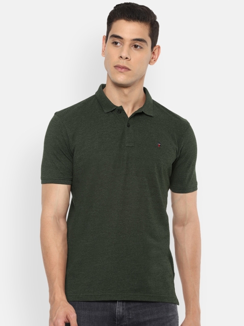 

Louis Philippe Sport Men Olive Green Polo Slim Fit T-shirt