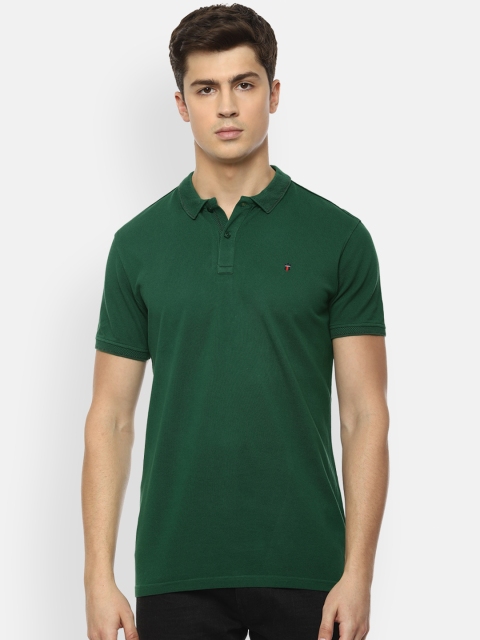 

Louis Philippe Sport Men Green Polo Collar Slim Fit T-shirt