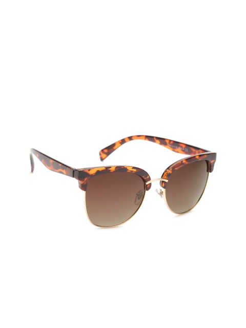 

Daniel Klein Women Polarised Printed Browline Sunglasses DK4113, Brown