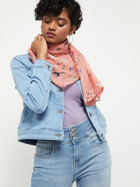 

max Women Brown & White Printed Scarf